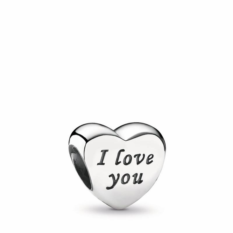 Talismane Pandora Words Of Love Engraved Inima Argint (oQNYWpLM)